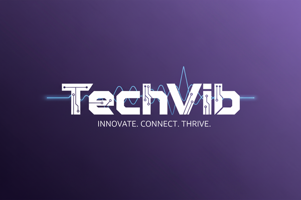 TechVib Logo with Normal Purple